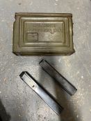 An American WWII .30 cal 250rd ammo tin,