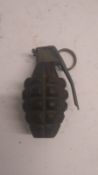 An inert US Pineapple grenade.