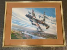 An RAF Spitfires / Bomber print by AEC P