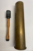 A reproduction WWII German stick grenade
