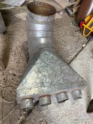 A three phase dust extraction unit with ttrunking and filter bags (all used).