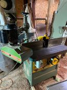 A Wilson spindle maker, three phase, with feed wheels, 1 1/4