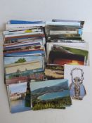 A large quantity of postcards, over 250 items.