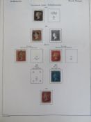 Stamps; a quantity of Victoria penny black, penny red,