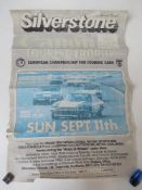 An original Silverstone poster c1970s for the Canon RAC Tourist Trophy organised by the British