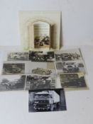A quantity of assorted motoring themed photographic prints and a Beaulieu 40th Anniversary