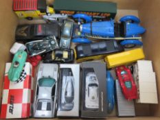 A quantity of scale model vehicles in play worn condition including Meccano Dinky Toys Connaught