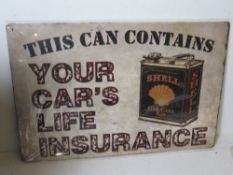 A contemporary metal garage Shell advertising sign, 30 x 20cm.