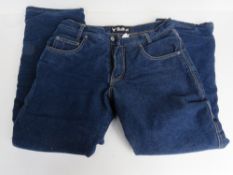 A pair of Bull-it motorbike jeans.