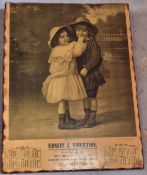 A print on board from a 1913 advertisement for Edwin J. Smeeton Tea Dealer and Grocer, 55 x 41.5cm.