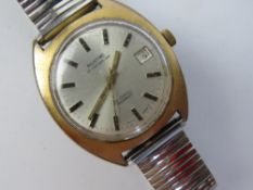 A Montine stainless steel wrist watch having silvered dial and date aperture