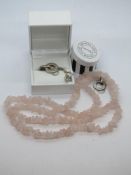 A quantity of Thomas Sabo jewellery including rose quartz necklace.