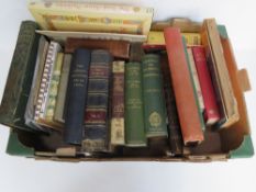 A quantity of assorted books including half leather-bound Ward's Miscellany Volume 2,