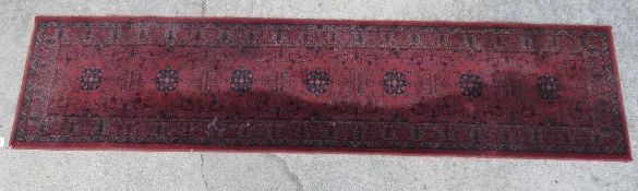 A pure new wool runner, bearing label verso,