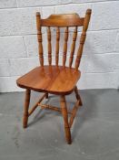 A single pine bedroom chair.