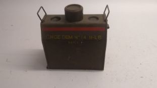 An inert British No.14 demolition shaped charge. This lot will be available to collect in person