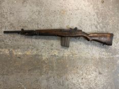 A deactivated (EU Cert) Beretta BM-59 7.62 cal rifle with moving cocking handle under spring