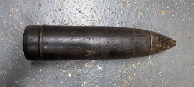An inert WWII German Leig18HE shell with fuse. This lot will be available to collect in person 48