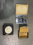 A quantity of assoretd militaria including J Hudson whistle, 1949 Naval knife, Royal Green jackets