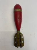 An inert WWII British 10Lb smoke mortar round. This lot will be available to collect in person 48
