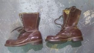 A pair of WWII US Paratrooper jump boots. This lot will be available to collect in person 48 hours
