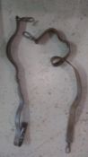 Two WWII German MG42 lafette straps, stamped DVR42. This lot will be available to collect in