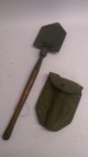 A WWII US M1943 entrenching tool. This lot will be available to collect in person 48 hours after the