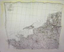 A WWII SOE E&E silk map of Normandy and Northern France, in tin (tin 5.5 x 4.5cm). This lot will