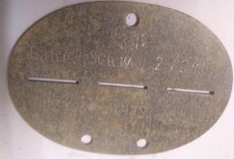 A WWII German dog tag.