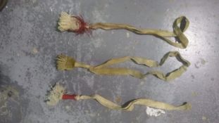 Three Japanese sword knots.