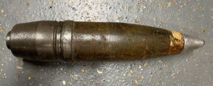 An inert WWII German 76.2 PAK 36R HE-T projectile.