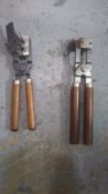 Two bullet moulds.