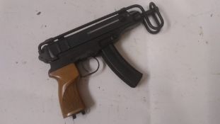 A deactivated (EU Spec) Czech Vz.61 Skorpion submachine gun.