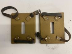 A set of WWII German snow shoes for the MG34 bipod.