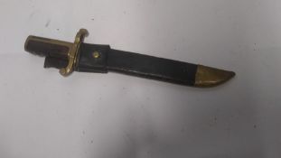 An American Civil War era 1862 US Navy Dahlgren bayonet and scabbard.