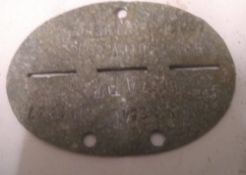 A WWII German dog tag.