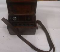 A vintage Royal Air Force sewage testing kit.