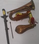 A quantity of militaria including dagger