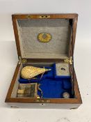 A Colt pocket revolver gambling box with