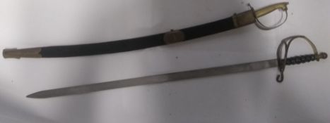 A vintage military camp bed frame and tw