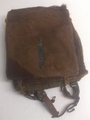 A WWII German 1942 dated leather haversa
