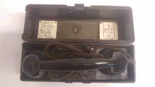 A WWII German field telephone.