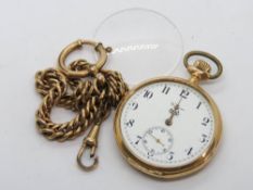 A 14ct gold AM Watch Company Waltham Mass.