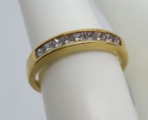 An 18ct gold diamond ring,