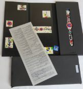 A 1992 Special Edition Sam Francis Swatch watch, numbered 32897 / 49999,