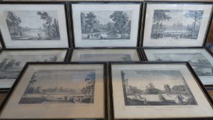 George Bickham (c1706-1771) after J B C Chatelain (c1710-C1758) The House and Gardens of the Earl