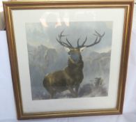 Coloured engraving by Thomas Landseer from a painting by Sir Edwin Landseer RA, Monarch of the Glen,
