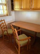 A light Ercol Mid Century Modern design refectory table.