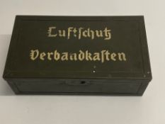 A WWII German Luftschutz first aid box w