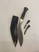 A Gurkha Kukri with scabbard and Karda a